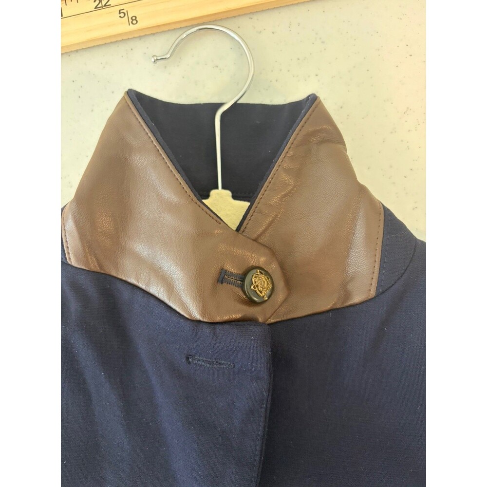 Lauren Ralph Lauren Three Button Ponte Blazer Womens size 2 Navy Equestrian - Picture 6 of 8